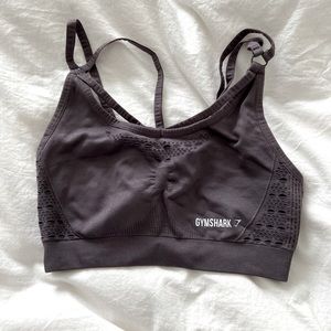 Gymshark energy+ seamless sports bra, gray, small